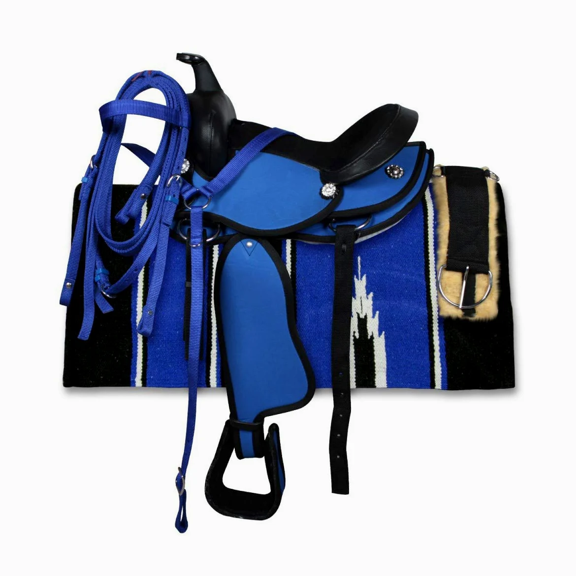 Silver Star Sella Pony Sintetica 12" Royal Blu 12” = 30,5 cm