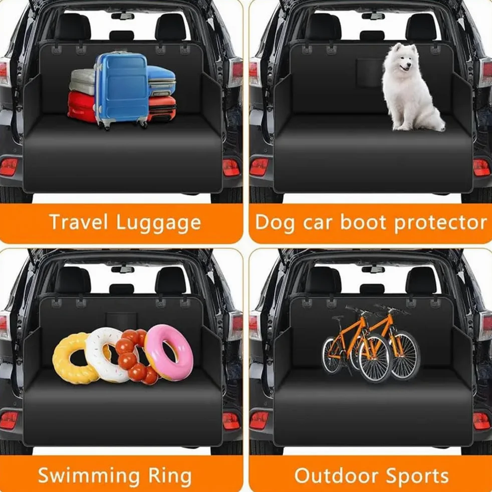 Telo Auto per Cani Bagagliaio per Fiat Bravo 500 Freemont, Robusto Coprisedile Auto Coperta con Laterale Paraurti Protezione