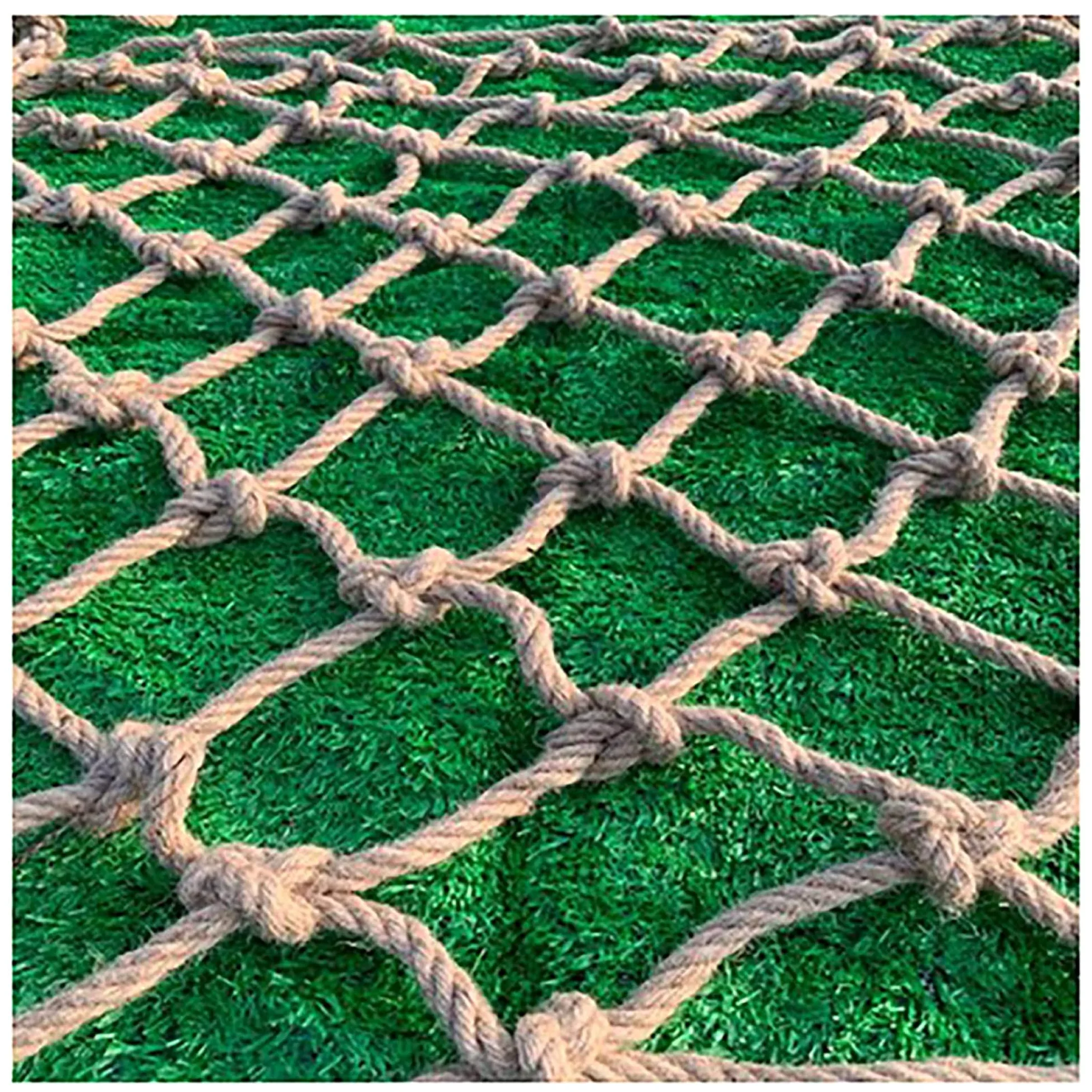 Rete di sicurezza per bambini, resistente, anti-caduta, con filo di iuta naturale, 15 cm