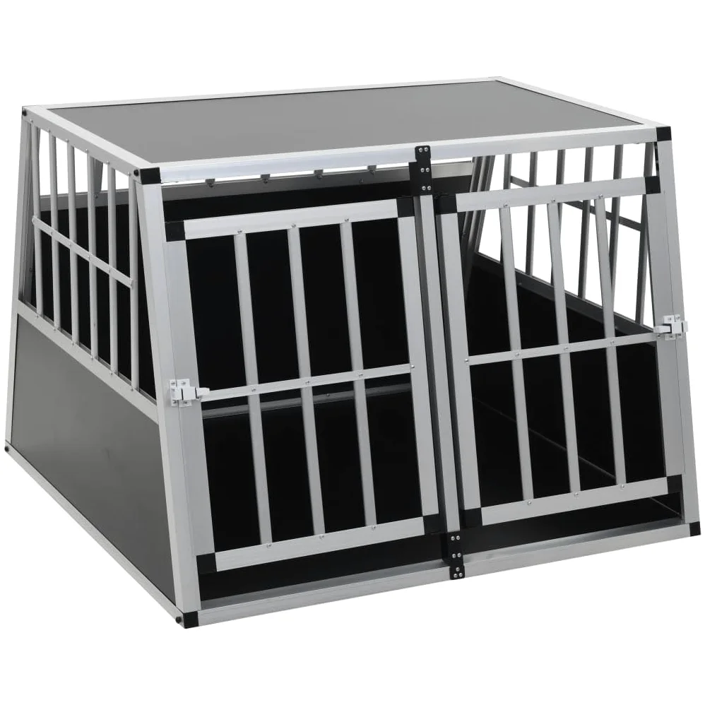 Generico Trasportino per Cani con Doppia Porta 94x88x69 cm,Argento,19.1kg,170665