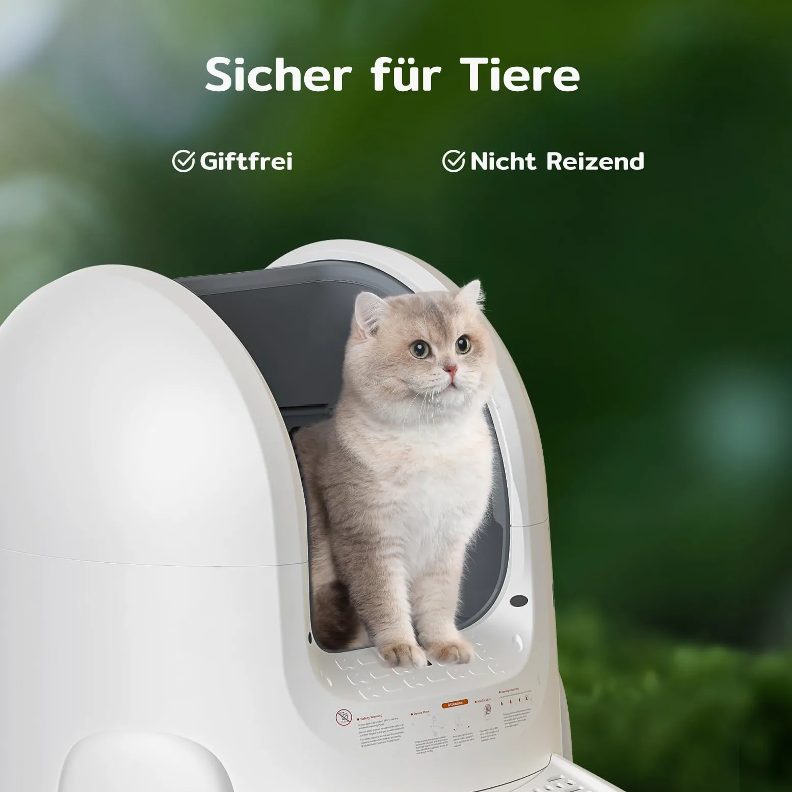 Amicura 3 Pezzi di Neutralizzatore di Odori per la Toilette per Gatti Auto-lavante Amicura Cura 2, Eliminatore di Odori di Urine e Feci di Gatto