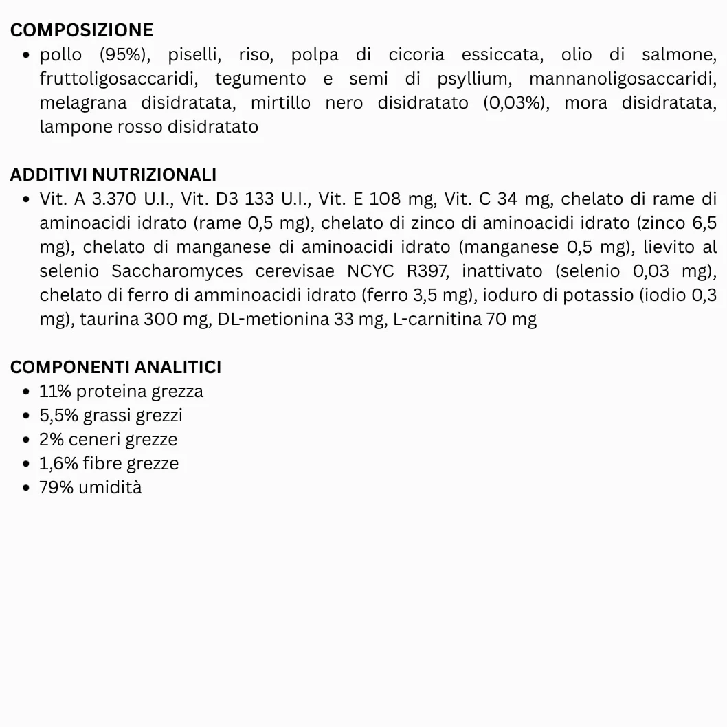 EXCLUSION Mediterraneo NobleGrain Cat Sterilized Chicken All Breeds | alimento umido completo gusto pollo per gatti sterilizzati di tutte le taglie e razze, monoproteico, 12 lattine da 85 grammi.