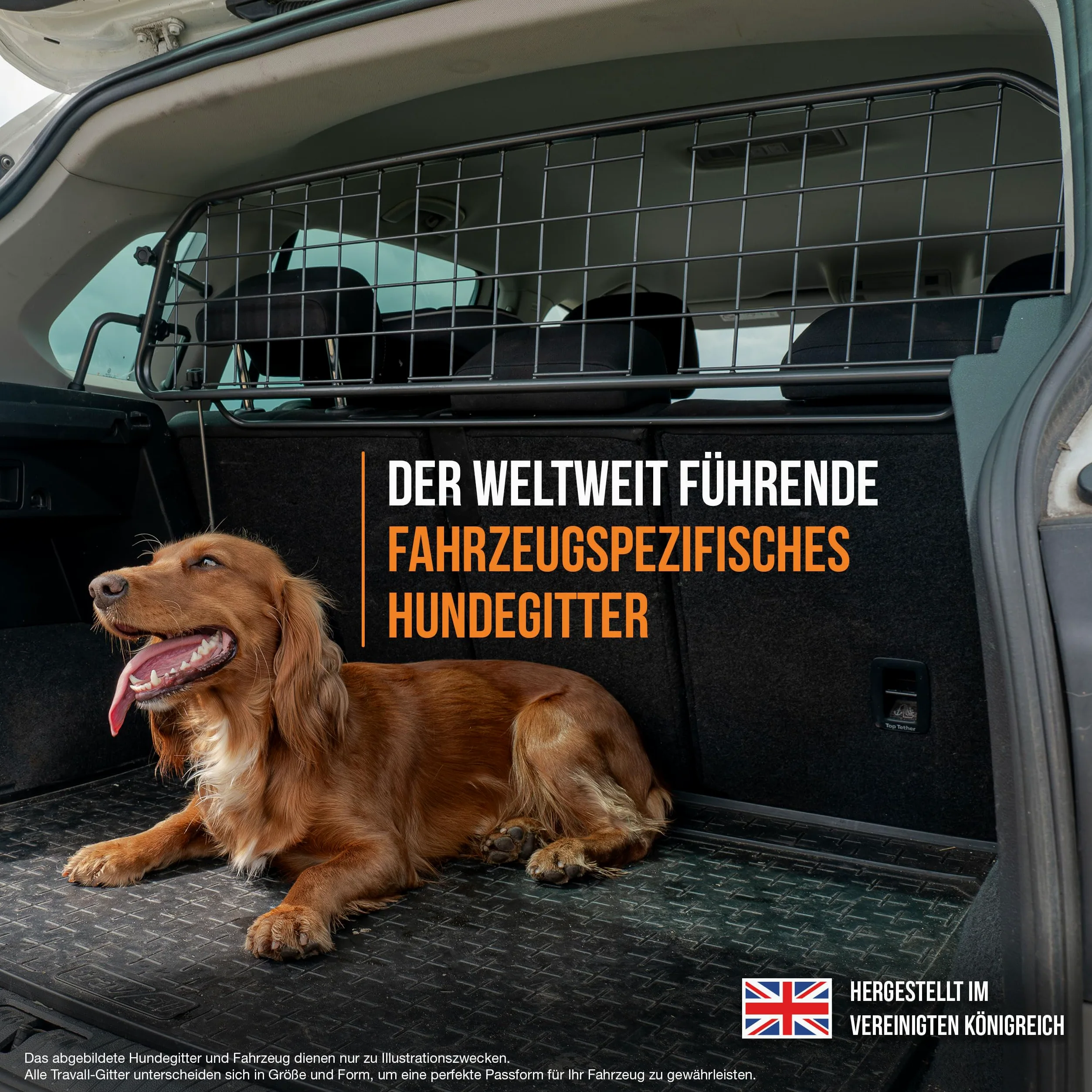 Travall Guard Griglia di Protezione Compatibili con Suzuki Vitara (2015-Corrente) TDG1504 – Griglia Divisoria Specifica in Acciaio Dolce