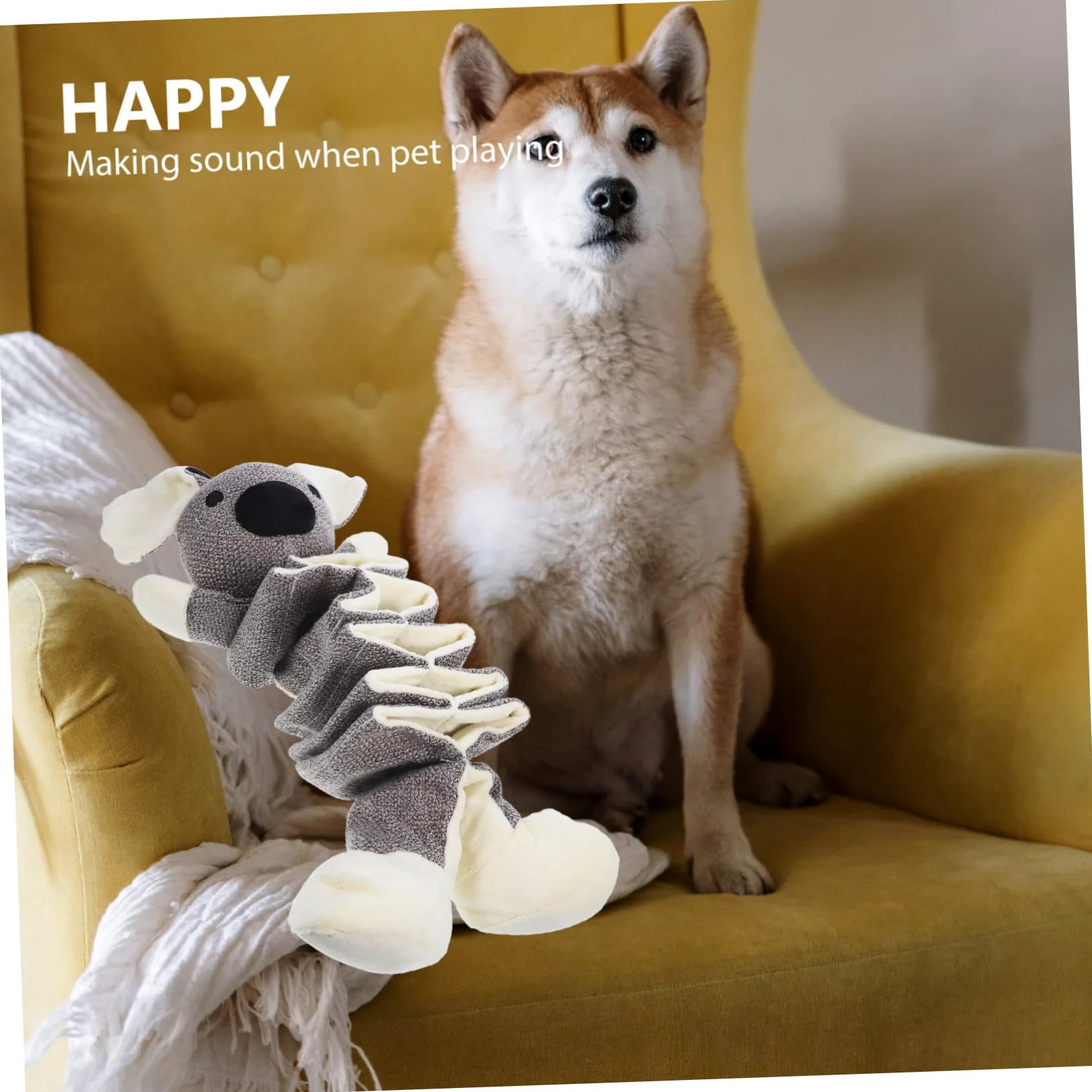 Didiseaon 2pezzi Giocattolo Per Cani Interattivo Peluche Giocattolo Squeaky Resistente Per Masticare e Giocare Compagno Per Noia e Comportamenti Distruttivi