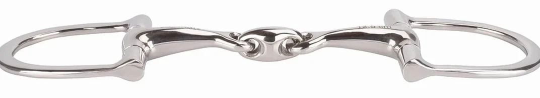 Equinate Anello a D in acciaio inox, 16 mm, doppia rottura, 11,5 cm, dentatura anatomica e delicata con azione delicata, indicazione delle dimensioni incise al laser