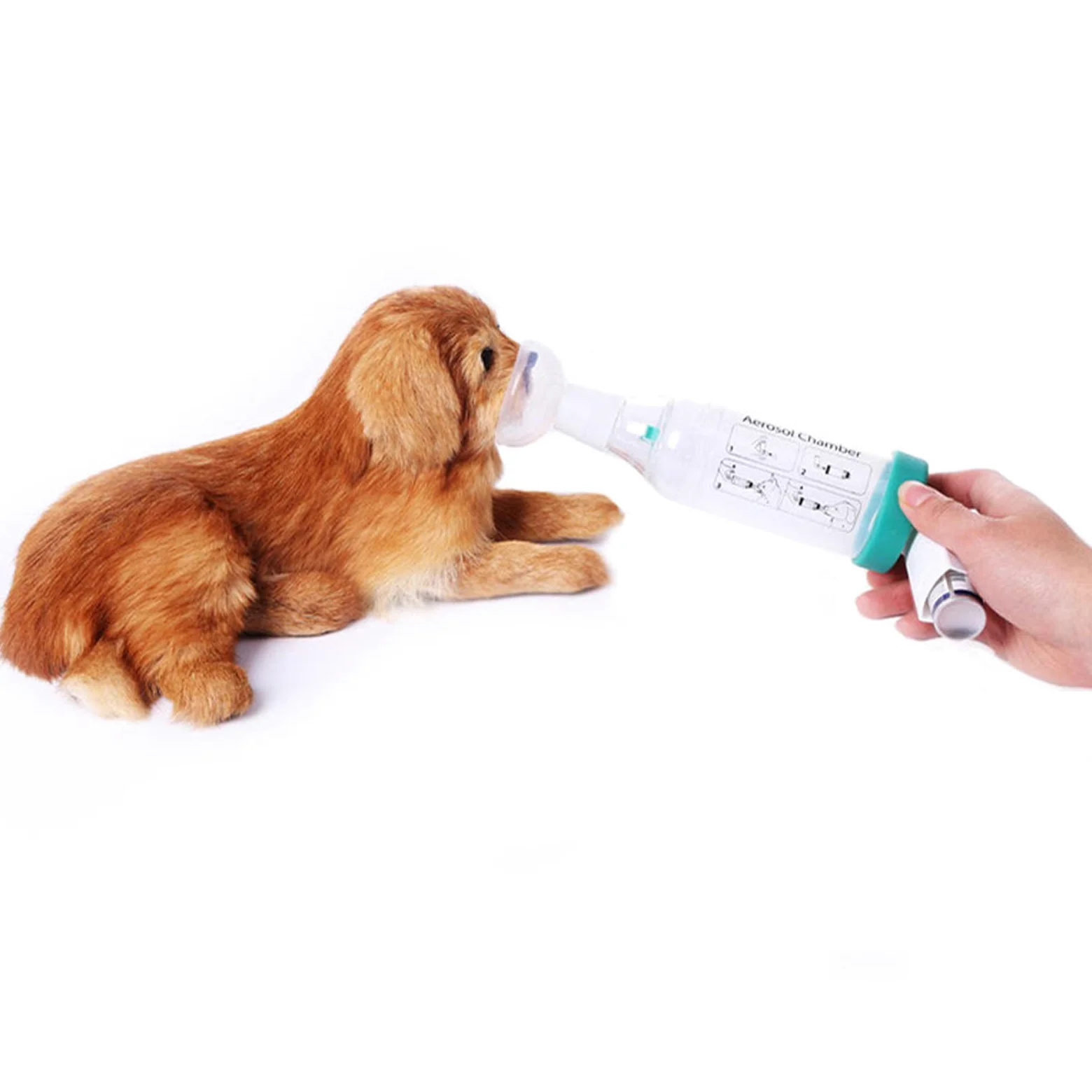 Stanza Aerosol per Animali Inalatore per Animali Guarnizione per Asma Cane E Gatto con Maschera in Silicone Inalatore Dosato per Cani E Gatti Forniture Ospedaliere per Animali Domestici