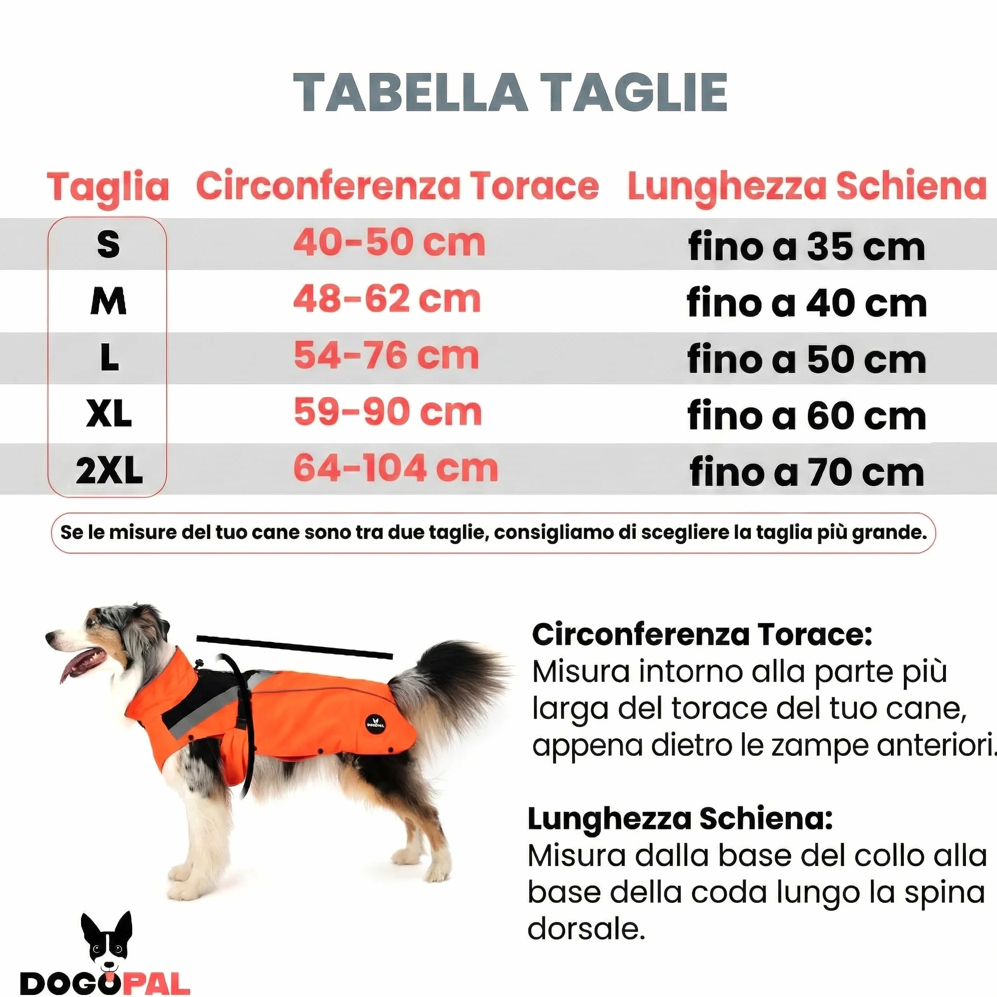 DOGOPAL Cappotto Impermeabile per Cani 2in1 All Weather – Mantello Antipioggia 100% Waterproof e Antivento con Fodera in Pile Rimovibile, Catarifrangente ad Alta Visibilità (Arancione, L)