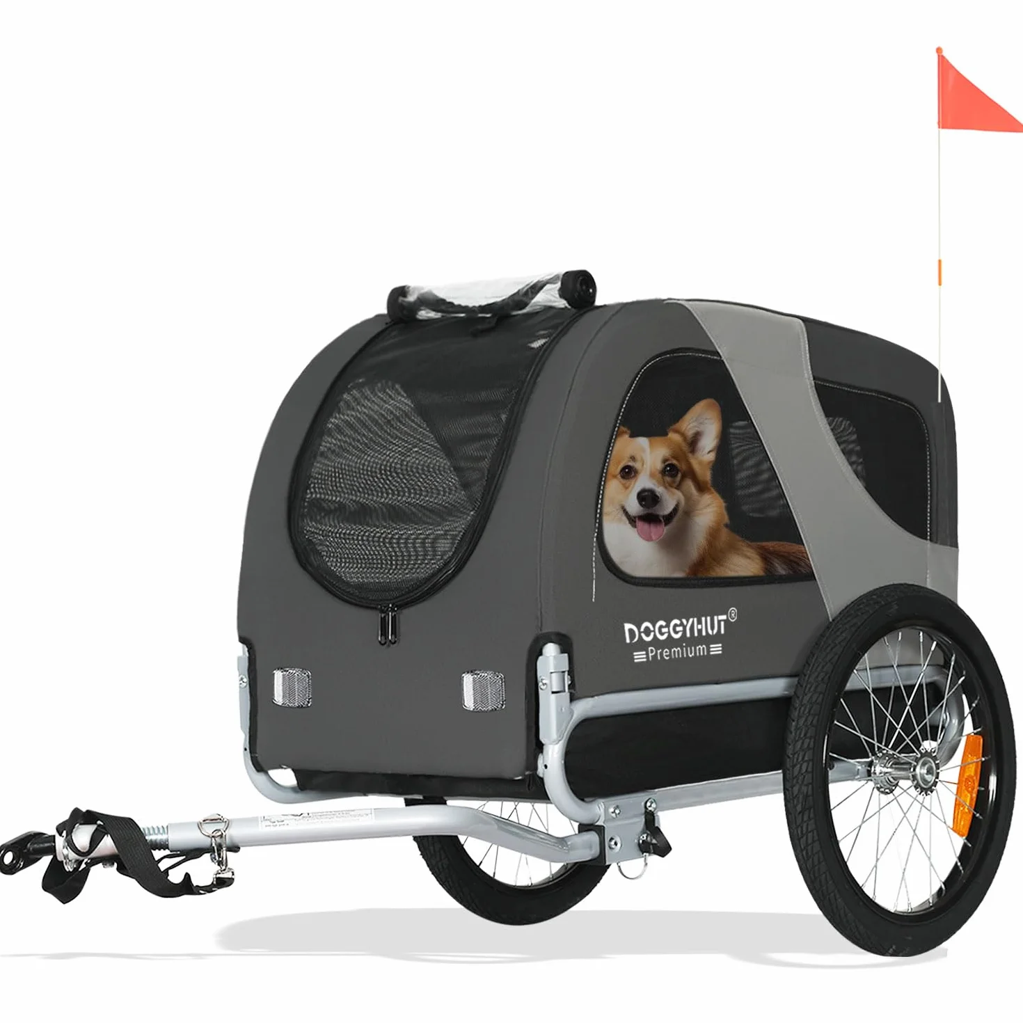 DOGGYHUT® - Rimorchio pieghevole per cani fino a 23 kg
