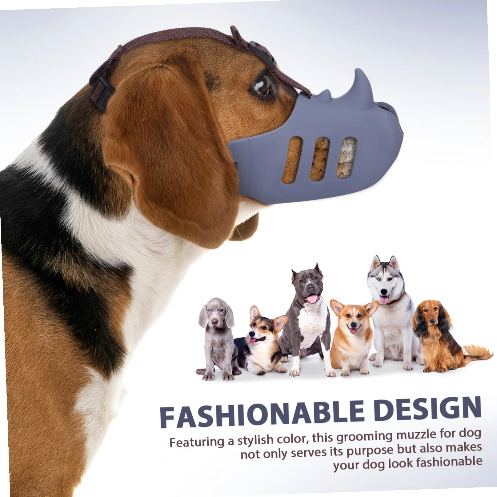 Museruola per Cani Regolabile Anti Morso 3 Pezzi in Silicone | Cani, Confezione Tripla, Riduce L’abbaio, Vestibilità Confortevole, per Toelettatura e Uso Prolungato