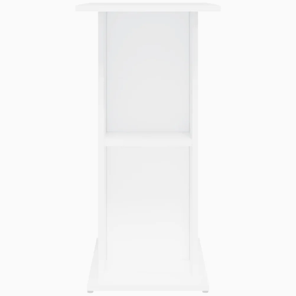 Supporto per acquario, bianco, 75 x 36 x 72,5 cm, in legno, stabile armadietto per acquario con scomparti aperti per riporre mangime per pesci e accessori, design sottile per soggiorno