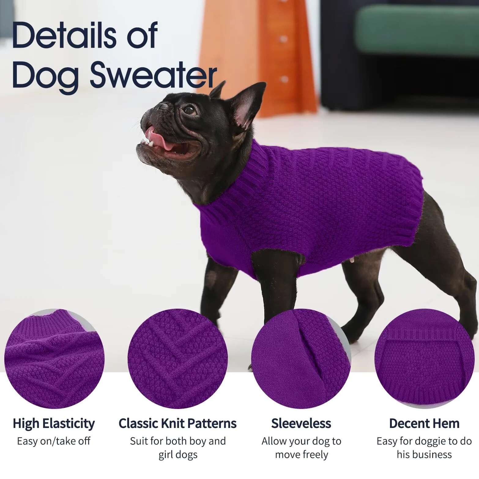 IECOii Maglione extra large per cani, XXXL maglione per cani di taglia grande per ragazze e ragazzi, abbigliamento natalizio per cani, abbigliamento per vacanze per cani, maglione caldo per animali