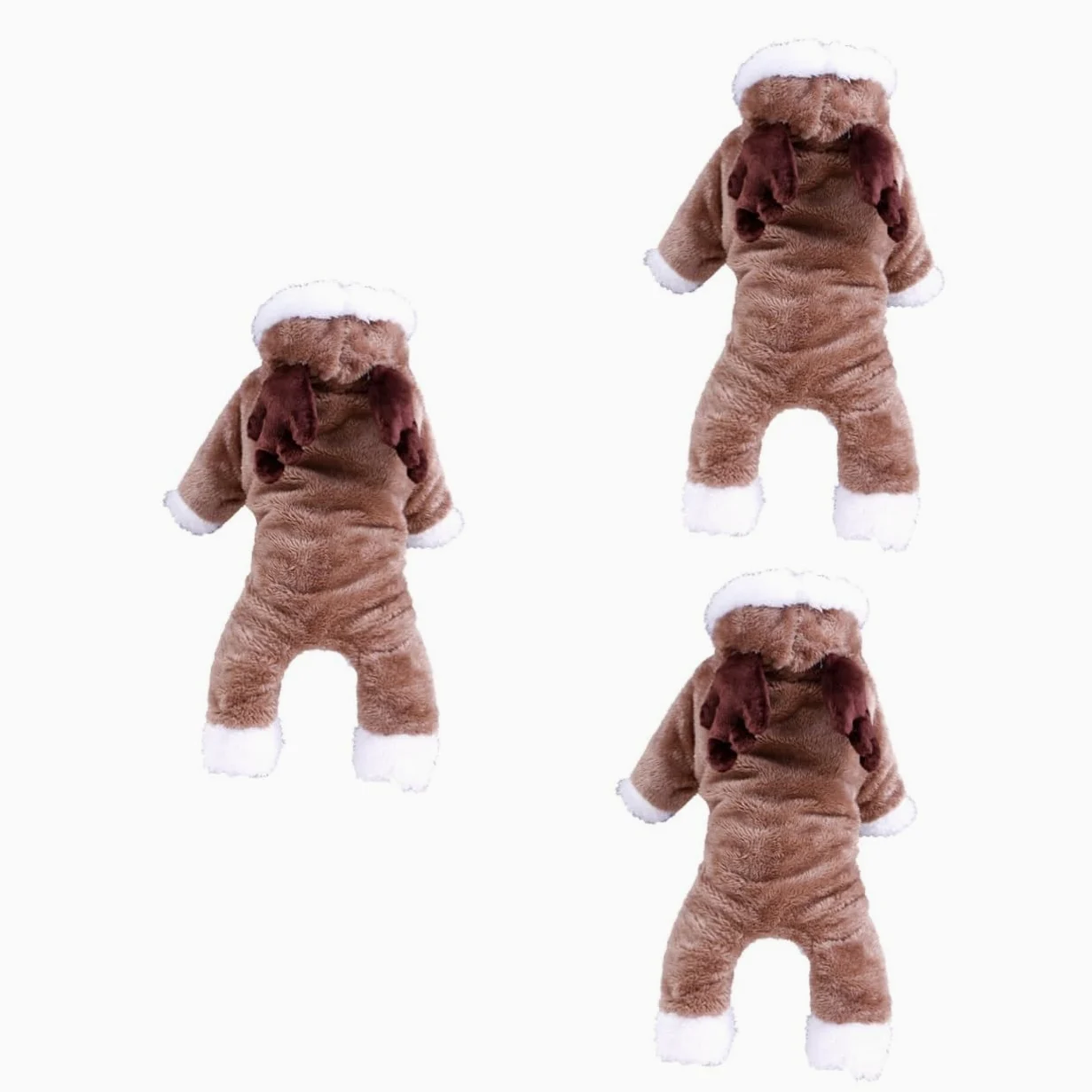 BESPORTBLE 3 Pz vestiti invernali per animali domestici cappotto cane piccolo cappottino cane piccolo abito felpe invernali felpe per cani panno per cani giacca con cappello
