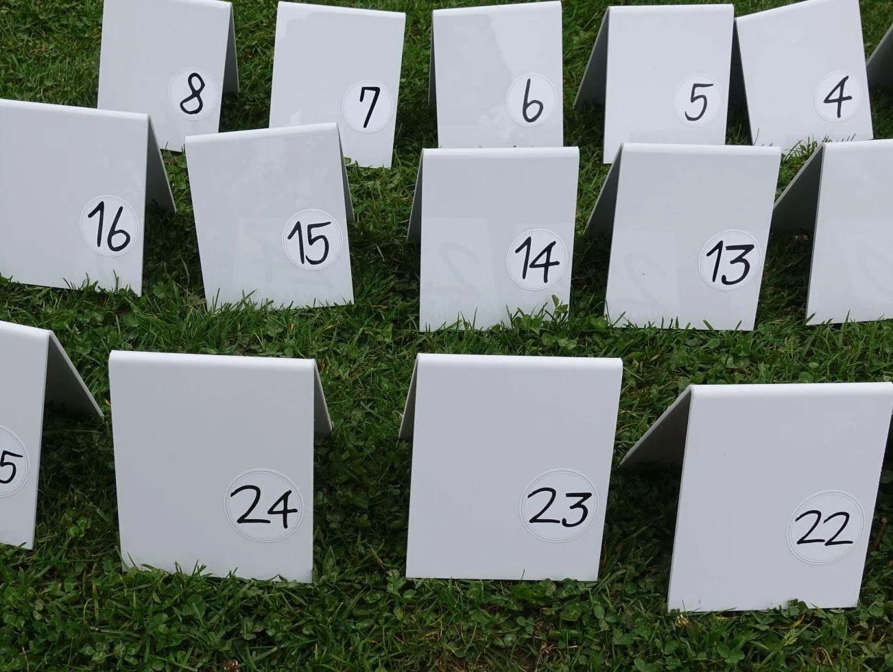 Numeri di parcours/numeri Rally Obedience – Set/Targhe – Set numerato 1 – 25