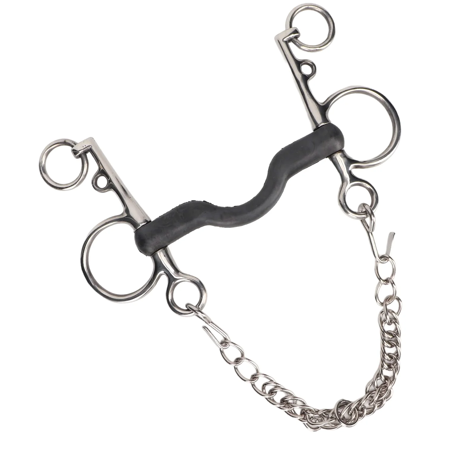Imboccatura Cavallo in Acciaio Inox con Rivestimento in Gomma, 127mm - e antiruggine, Morbida Pressione distribuita, Ideale per Il Controllo Confortevole del Cavallo