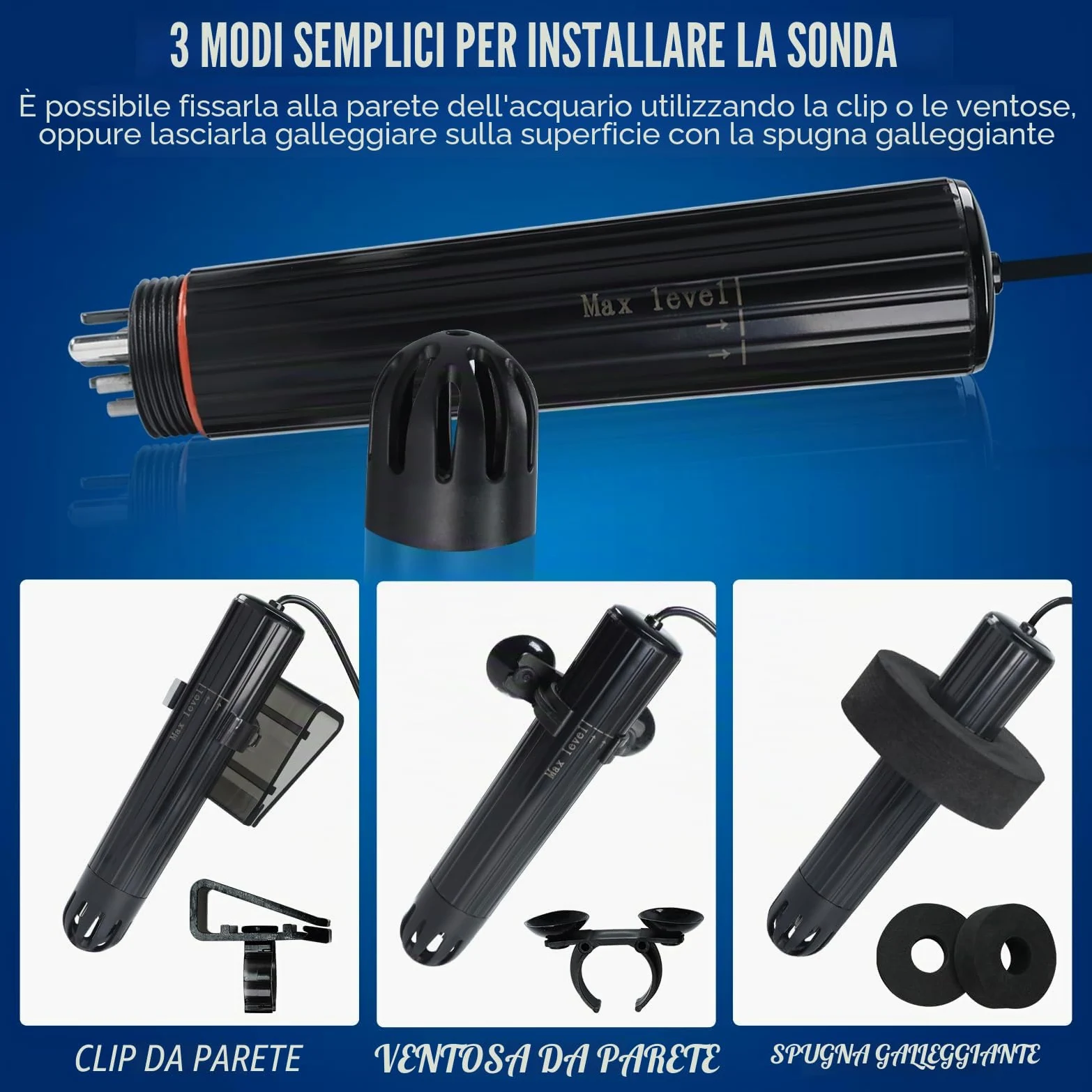 TEKCOPLUS Monitore di qualità dell'acqua 7 in 1 senza fili WiFi – pH/ORP/TDS/EC/Salinità/SG/Temp, App Tuya, avvisi in tempo reale, display a colori ATC per acquario, acqua dolce e acqua salata