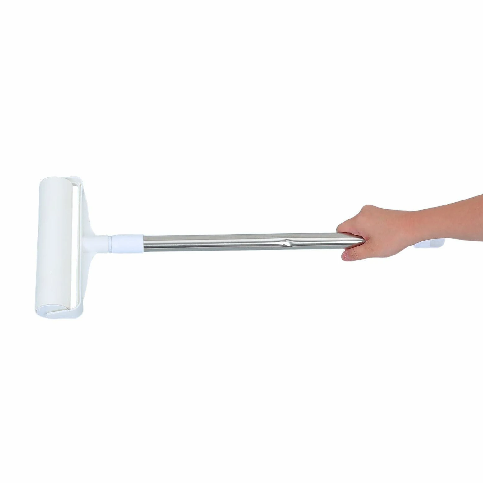 TOYANDONA Rullo Levapelucchi Lungo Manico Estensibile 35 Cm, Set 4 Pezzi Adesivi Riutilizzabili per Rimozione Peli Animali da Tappeti, Mobili e Abbigliamento, per Pulizia Domestica Completa