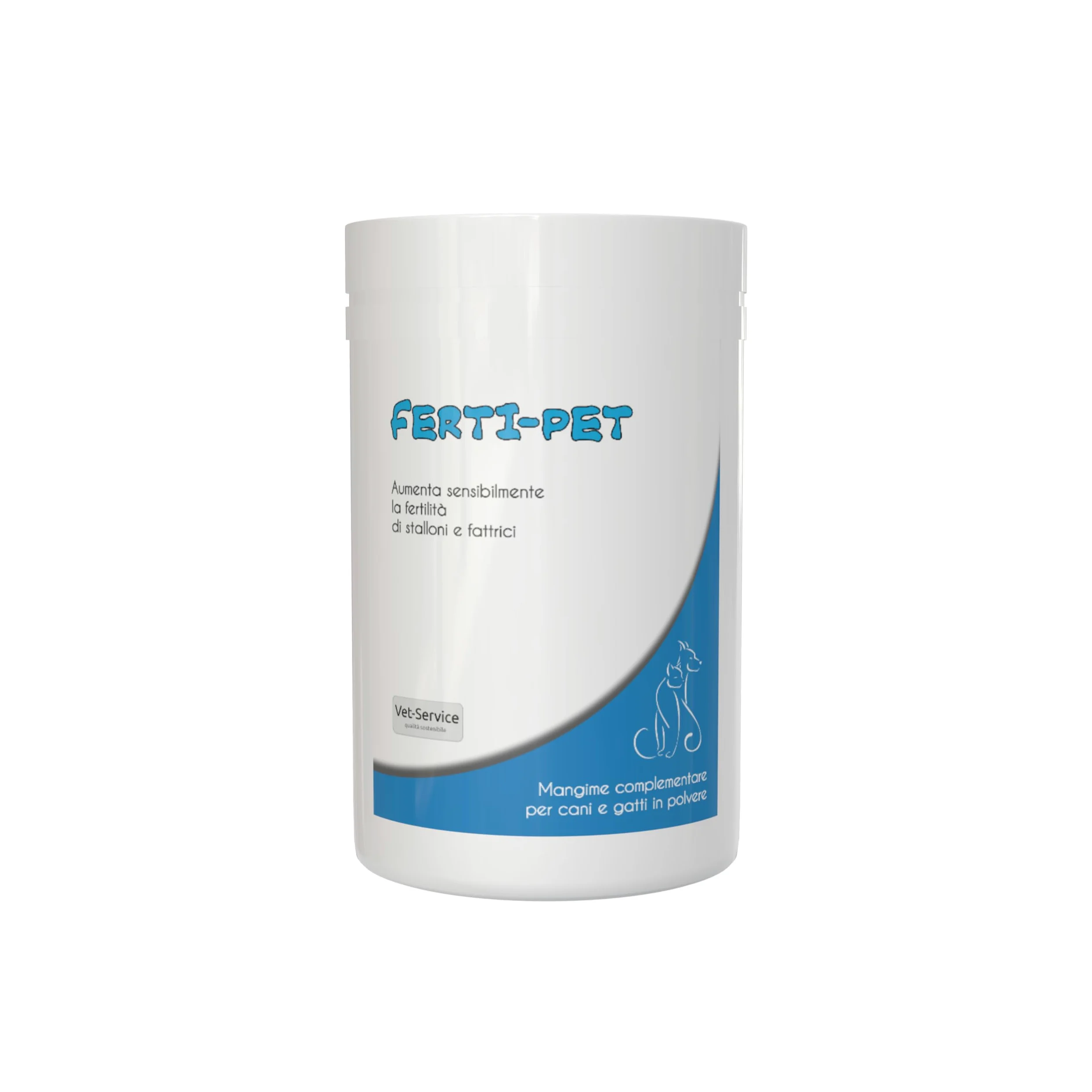 Ferti-Pet | 1 kg | Integratore per gatti in polvere | Migliora la Fertilità, sia nel Maschio che nella Femmina, Aumenta Numero e Motilità degli Spermatozoi, Riduce il Rischio di Riassorbimento