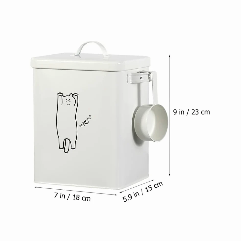 Alipis Secchio Per Cibo Per Animali Domestici Scatola Per Conservazione Contenitore Sigillato Per Alimenti Capacità Per Cibo Per Cani e Gatti Facile Da Usare e Pulire