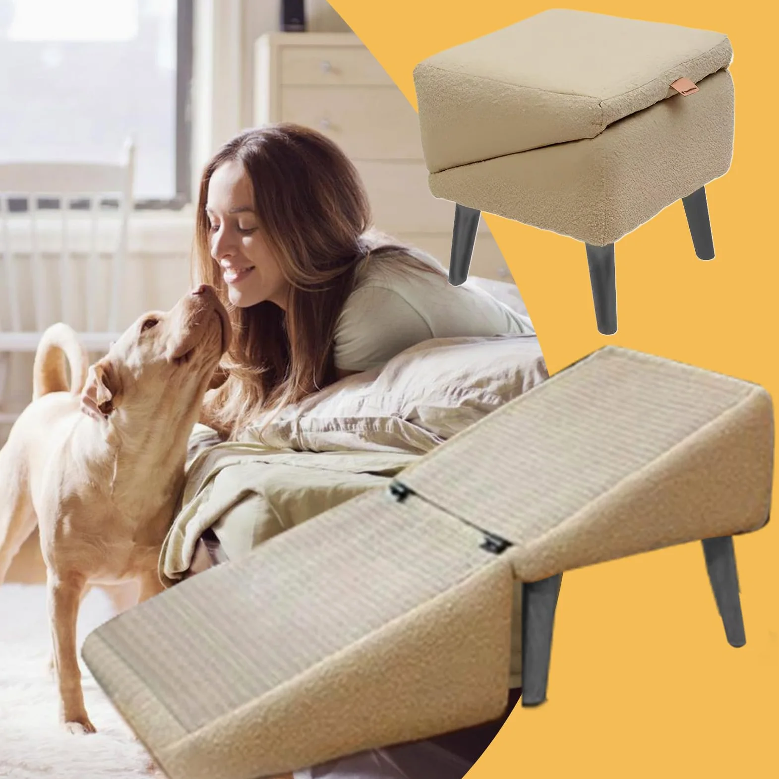 Scaletta Pieghevole Per Cani Per Divano, Rampa E Scaletta Pieghevoli Per Cani Per Divano, Antiscivolo Rimovibile A 2 Gradini Per Gatti, Rampa Per Letto Per Gattini, Poggiapiedi Per Di Pi