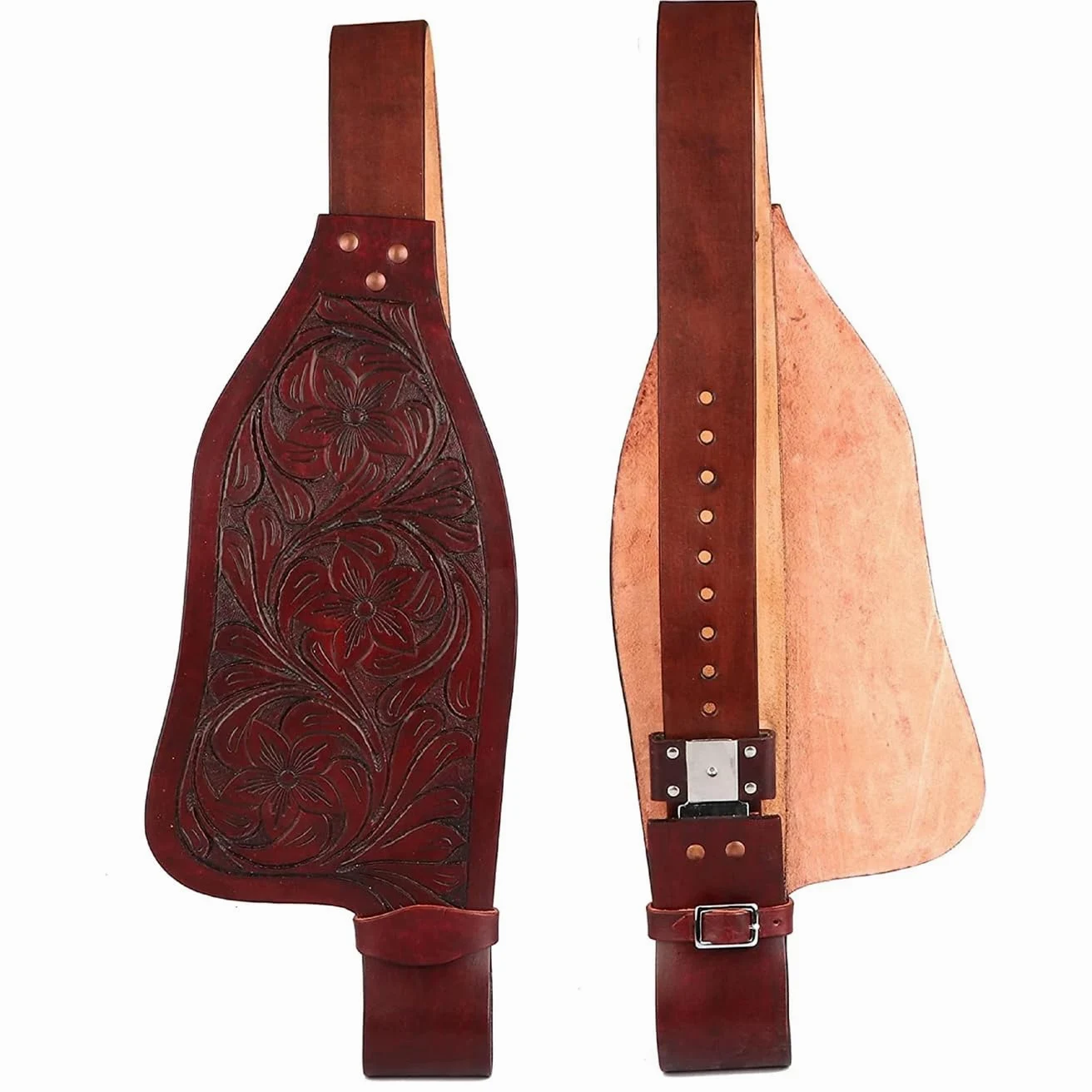 Cavallo Western Adulto Tooled Vera Pelle di Ricambio Parafanghi Sella Fatto a Mano Venduti in Coppia ST-025