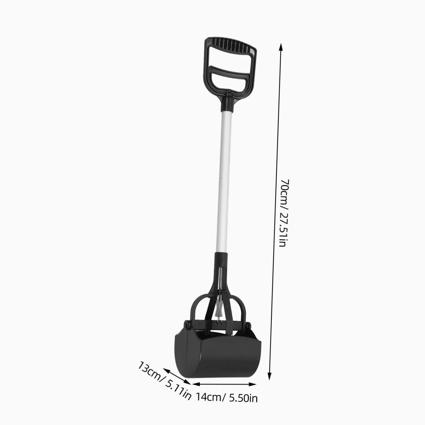 POPETPOP 1pezzi Raccoglitore Escrementi Animali Domestici Manico Lungo Paletta per Feci di Cane e Pinza per Escrementi di Gatto Strumento Portatile per Pulizia