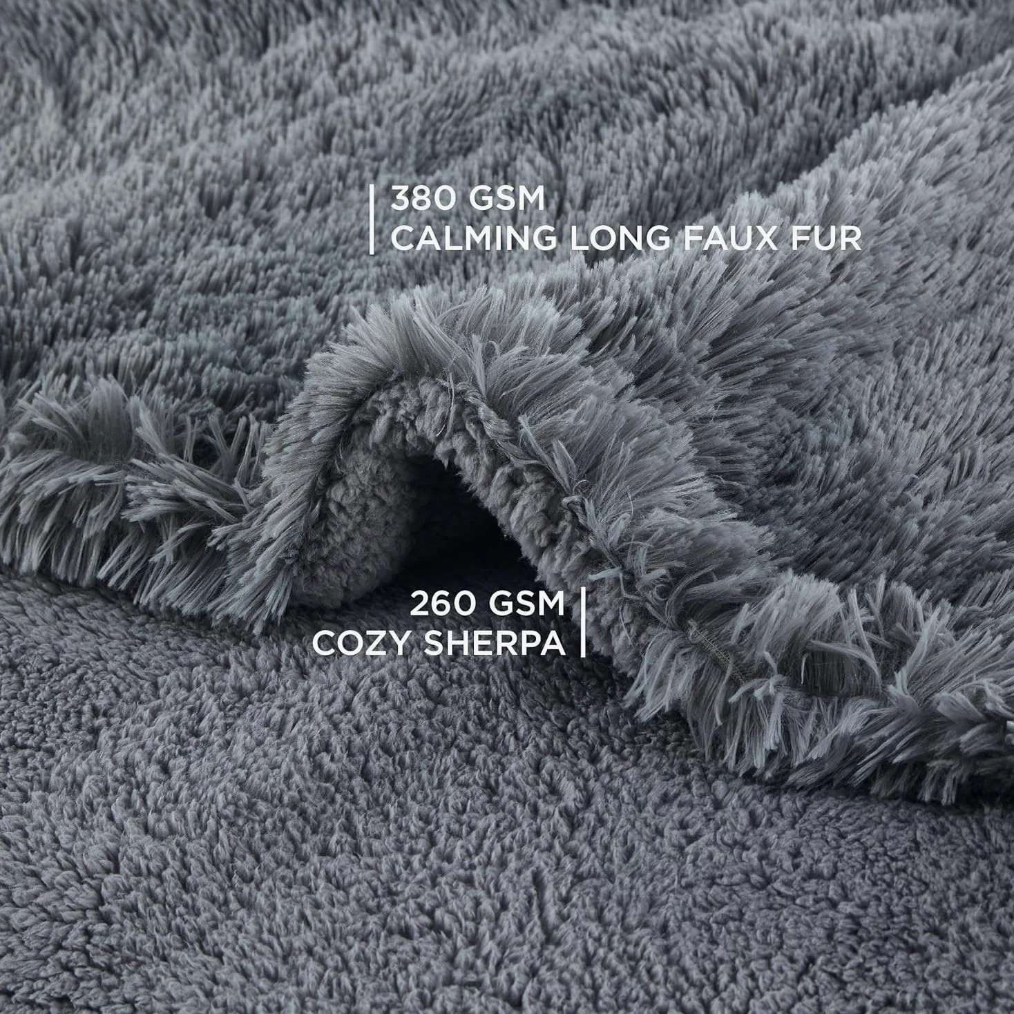 Bedsure Coperte impermeabili per cani di taglia grande, calmante, per letto, divano, protezione lavabile, lunga coperta in pelliccia sintetica per cuccioli, protezione reversibile per mobili, 152 x