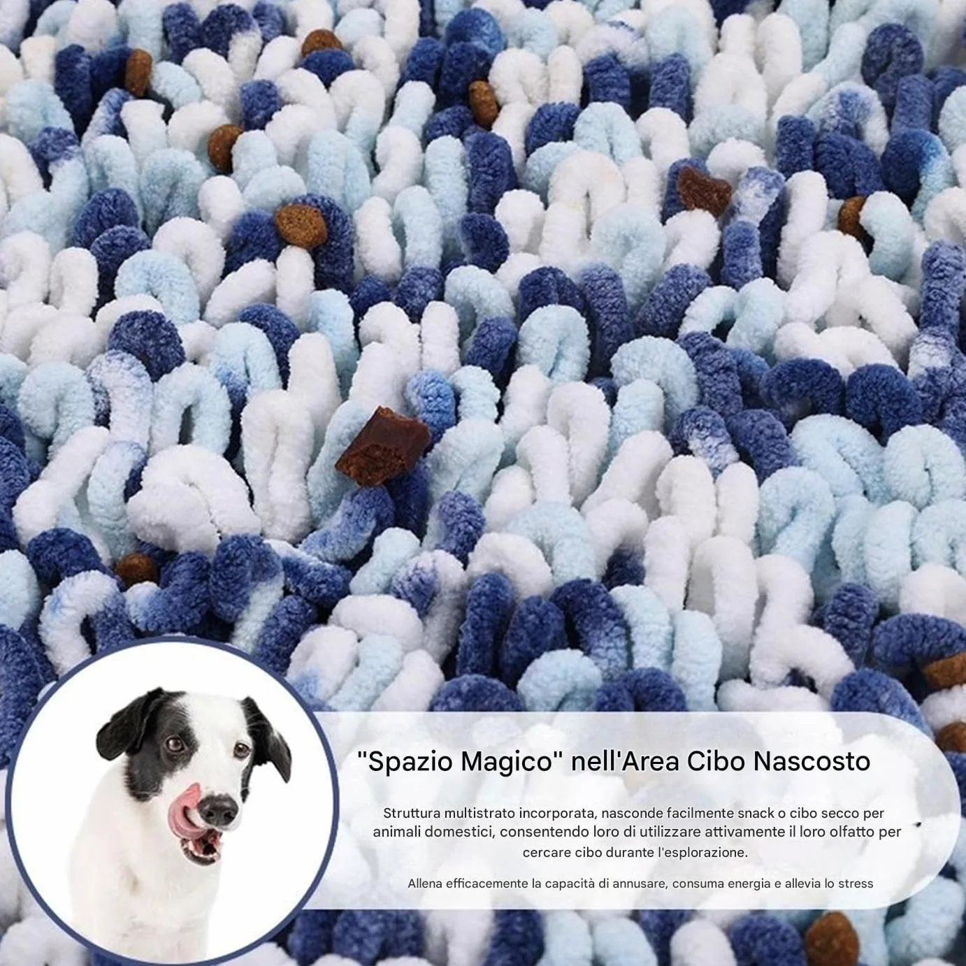Tappetino Sniffing Per Cani Distributore Di Premi Arricchimento Per | Tappetino Puzzle Snuffle Alimentatore Lento Cuccioli Accessorio Addestramento Cani Piccoli