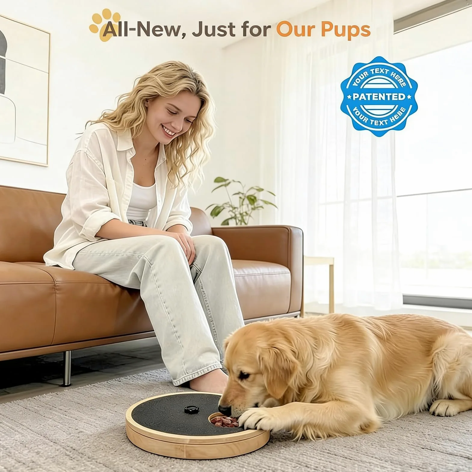 Tagliaunghie per Cani a Rotazione Gadget in legno per arricchimento | Giocattolo per Unghie Cane Adatto per cuccioli, razze piccole e grandi, camera da , balcone,