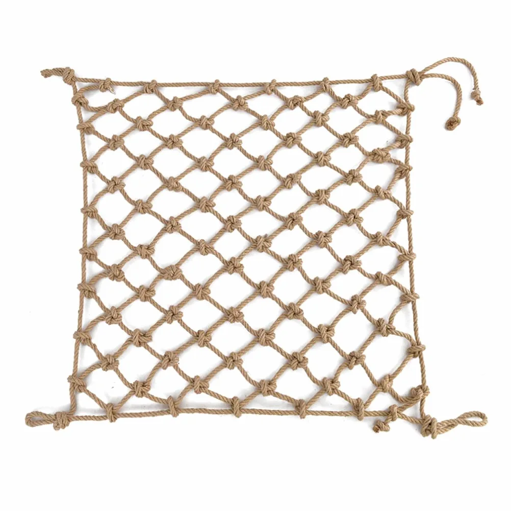 Generico Reti di carico Rete di Sicurezza per Corda di Iuta Resistente Protezione Bambini Corda per Bambini, Corda di Canapa Rete da Arrampicata per Bambini - Rete di Sicurezza Recinzione Decorativa