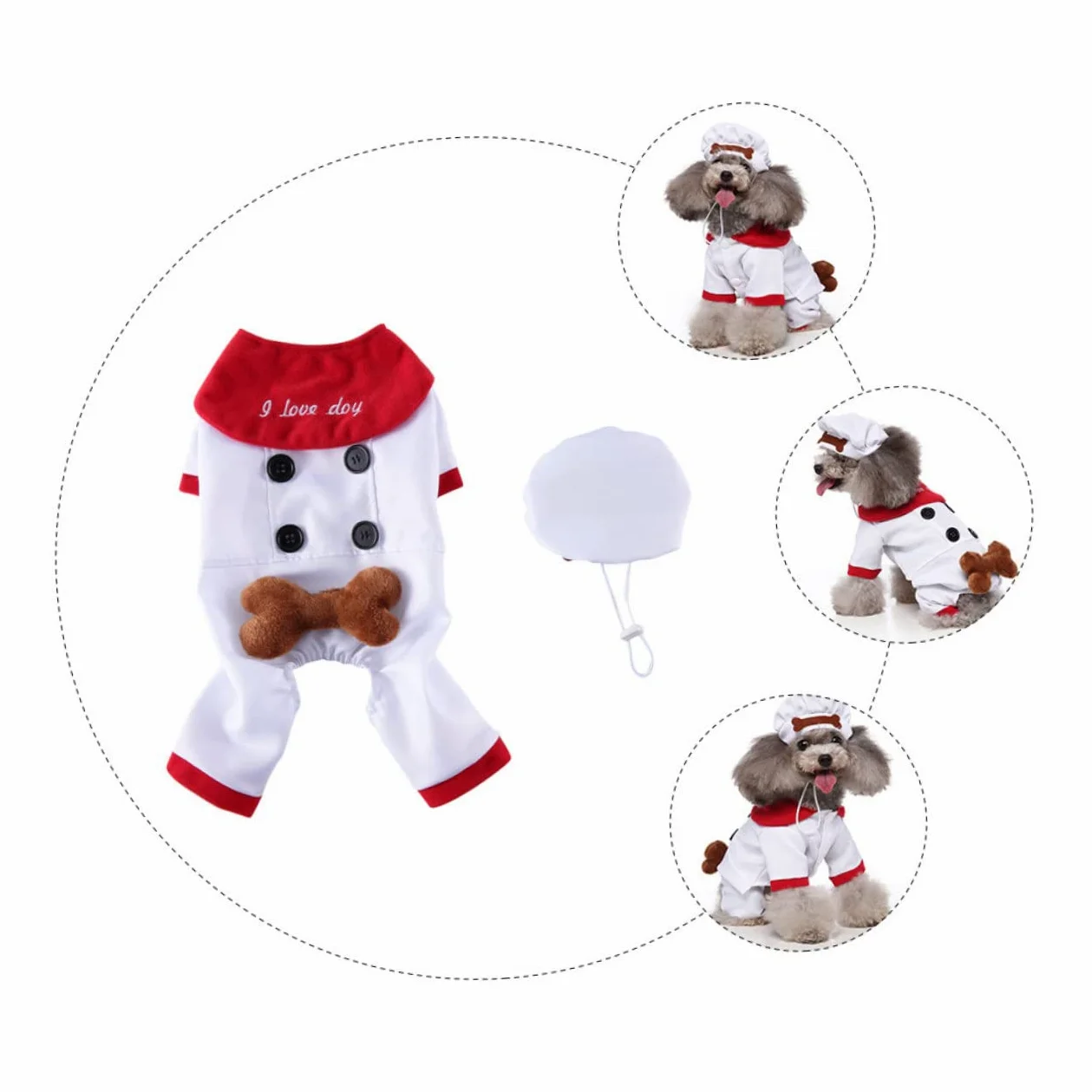 BESPORTBLE 3 Set vestirsi in modo divertente per animali domestici decorazione per animali domestici grandi costumi per cani costume cane halloween costume per cane halloween arredamento