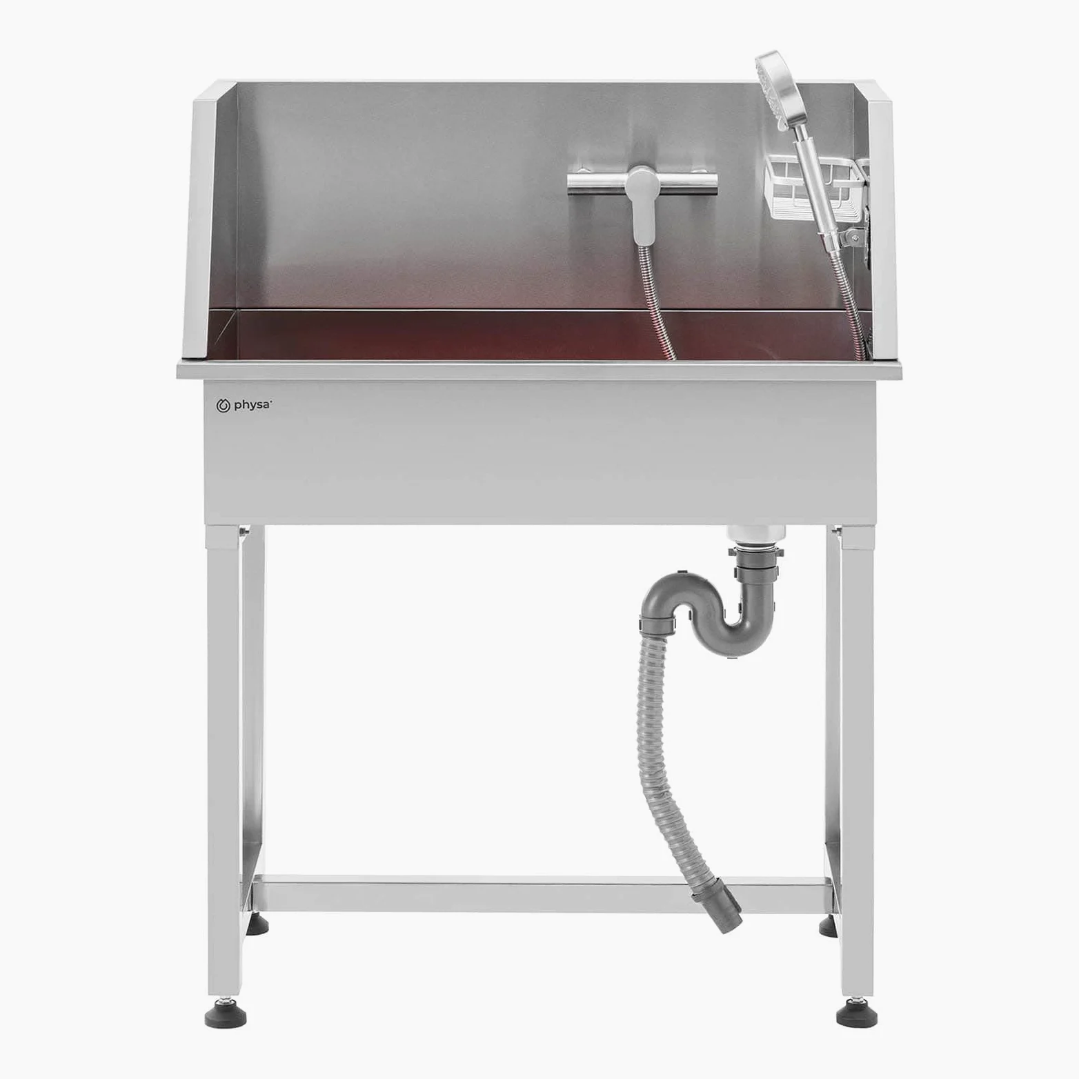 Physa PHY-PWS-02 - Vasca da bagno per cani fino a 60 kg, in acciaio INOX