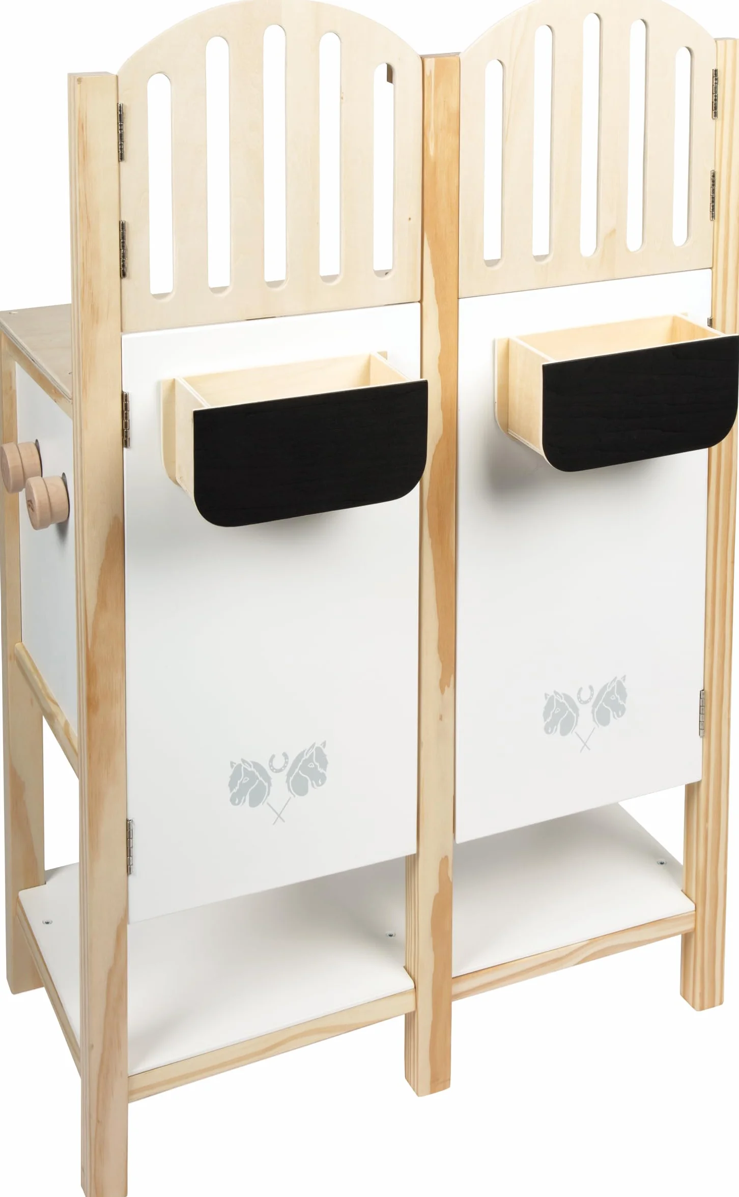 small foot Stalla per cavallucci, box in legno per due cavallucci, per bambini dai 3 anni, 12795