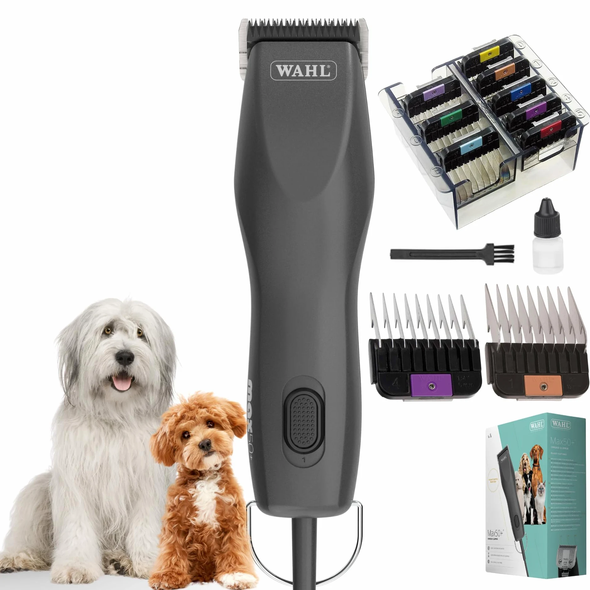 Agrarzone Edition Wahl Max 50+ tosatrice cani e gatti - Potente e silenziosa con 2 velocità, Set rialzi incluso - Moser Max 50 ideale per tutti i tipi di pelo, Professionale e made in Germany