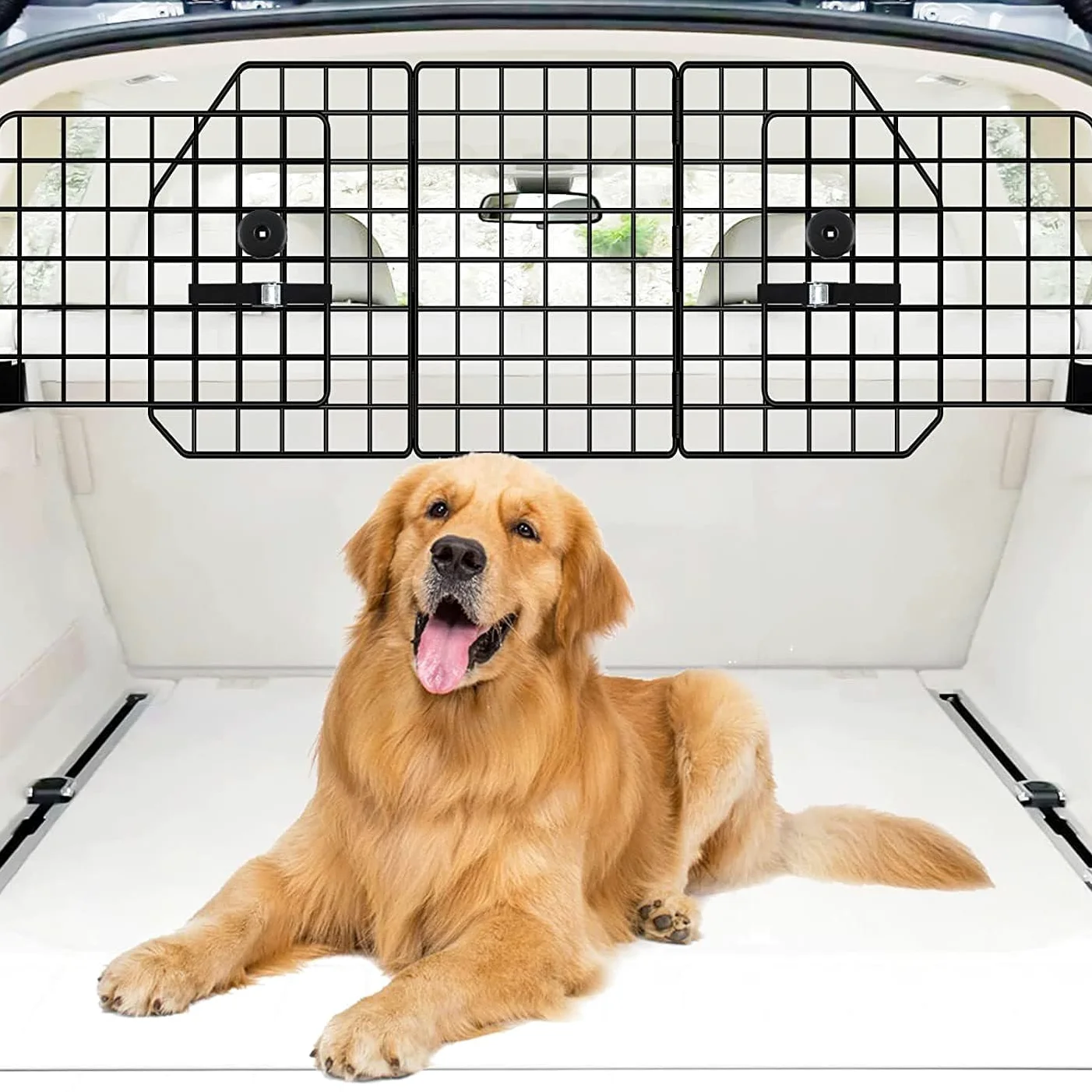1 Pezzo Barriera divisoria per Animali Domestici in Auto per Jeep Avenger Cherokee CJ Commander Compass, Rete Isolante Regolabile per Il Bagagliaio
