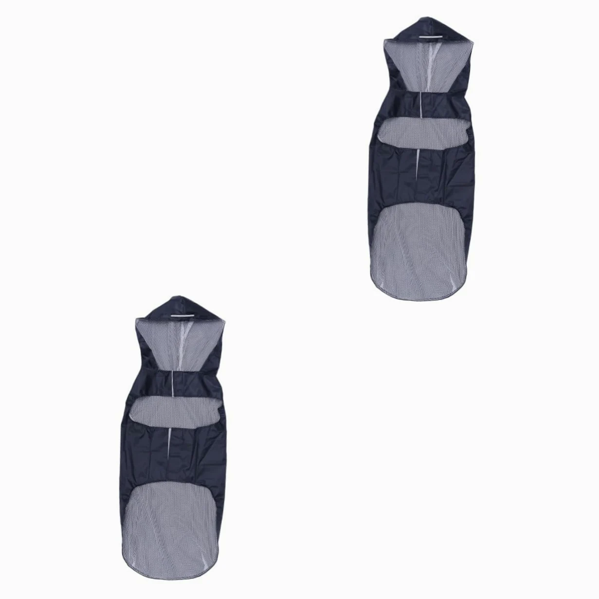 Sosoport 2pezzi Cappotto Riflettente Per Cani Di Grandi Mantellina Antipioggia Con Cappuccio e Design Nero