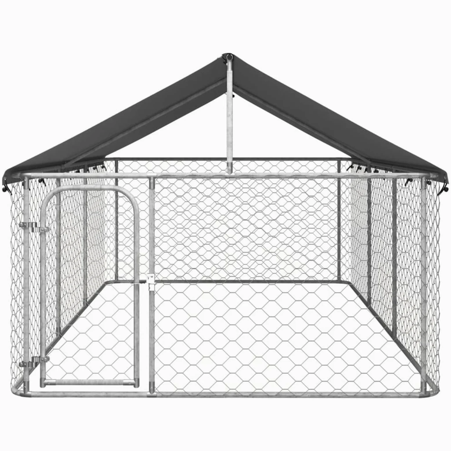 Gabbia per Cani da Esterno con Tetto 400x200x150 cm