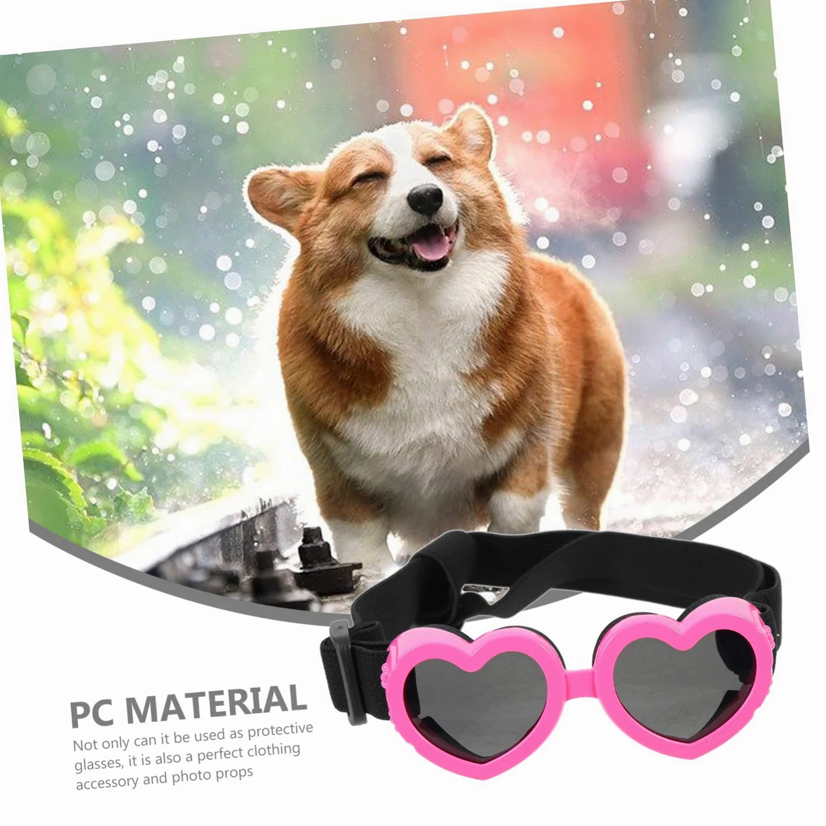 BESPORTBLE 4 Pz Occhiali Per Animali Domestici Pieghevole Cagnolino Occhiali Protettivi Da Sole Pieghevoli Per Cani a Cuore Da Sole Uv Pc Impermeabile Rosa