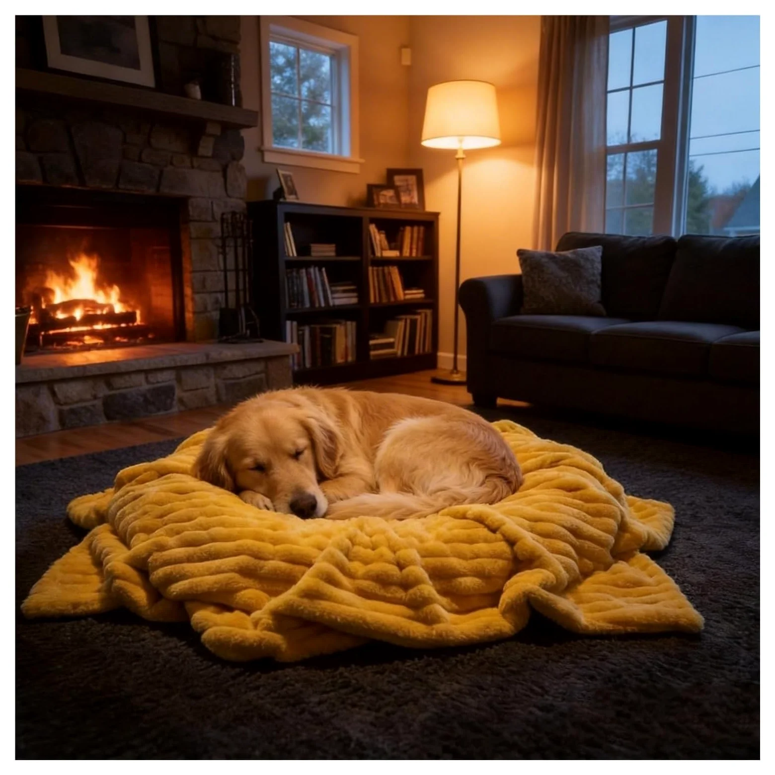 Coperta di supporto emotivo gialla, coperta di sicurezza morbida calmante for l'umore del cane, materiale in morbido pile di coniglio, progettata for animali domestici(Cream,59.05 * 78.74in)