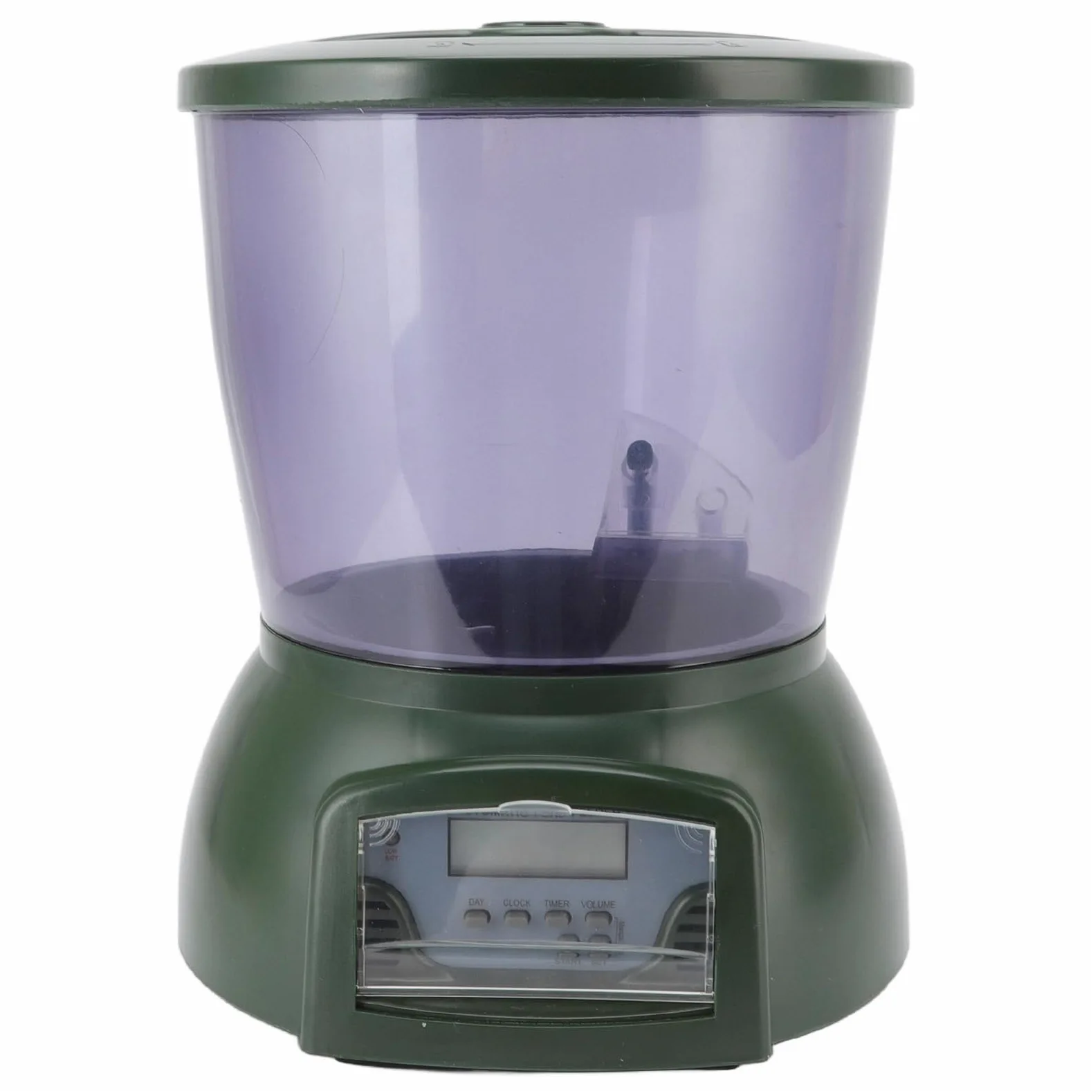 Mangiatoia Automatica per Pesci da 4,25 Litri, Display LCD, Dispenser Automatico di Mangime per Pesci da Laghetto Alimentato a Batteria, Distributore Automatico di Mangime per Pesci per Acquario in Va