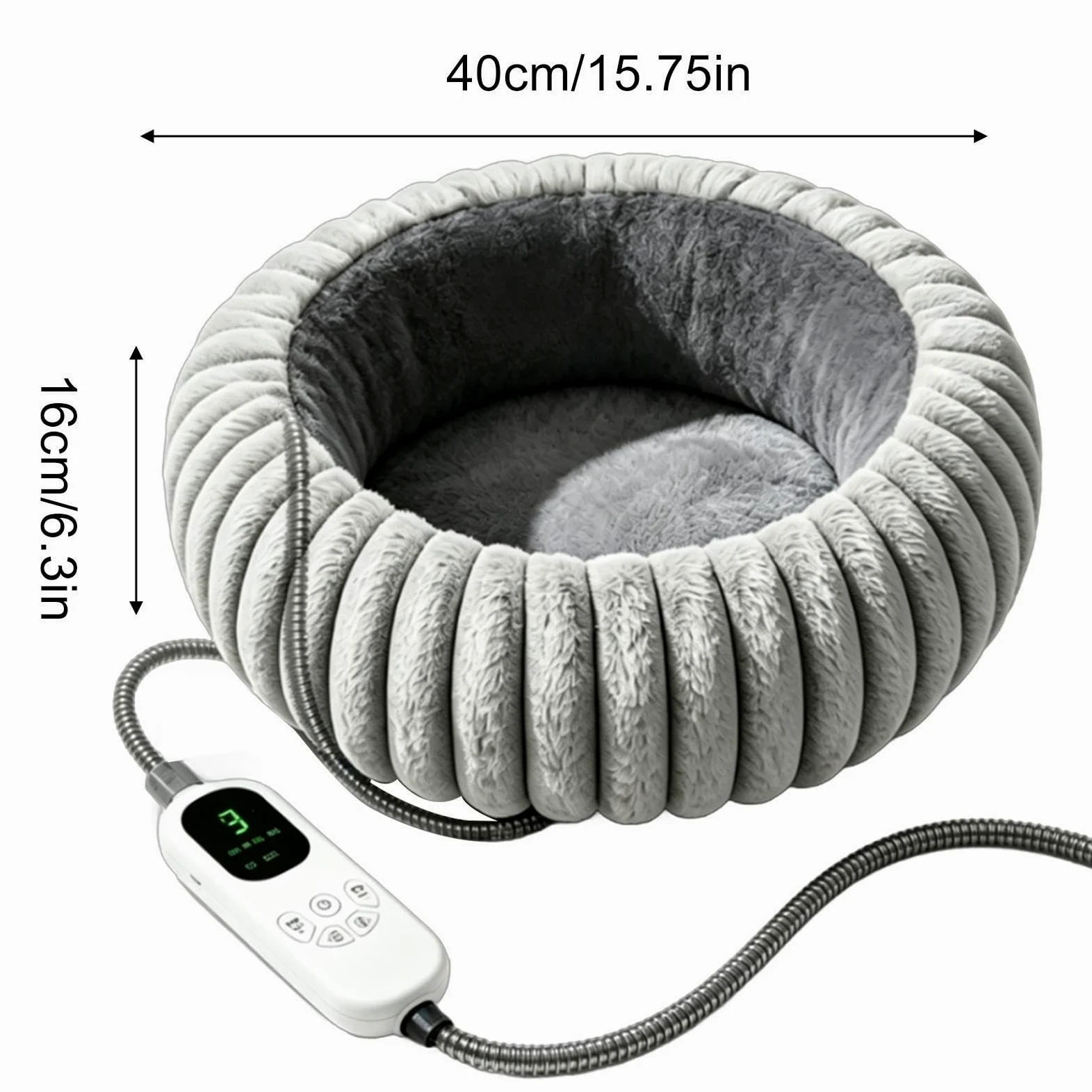 Tappetino Termico da Animali Divano Rotondo Riscaldabile Regolabile Con 9 | Cuccia Grande Per Gatti per Divano, Soggiorno, Camera da , Ufficio, Pavimento