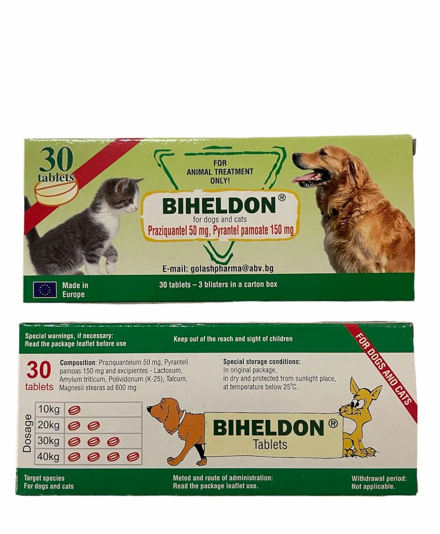 Cani Gatti Wormer Ampio Spettro Molto Efficace Nuovo 30 Tabs