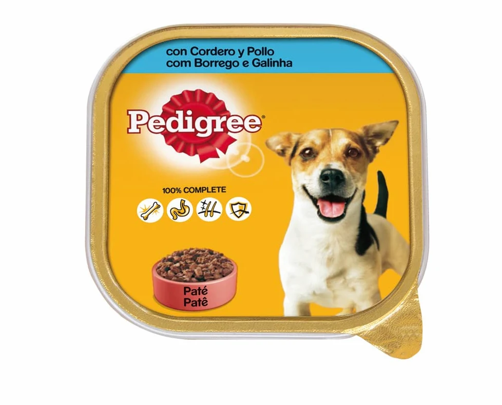 Pedigree Humid Food Tariffa per cani adulti, agnello e gusto di pollo (confezione da 20 x 300g)