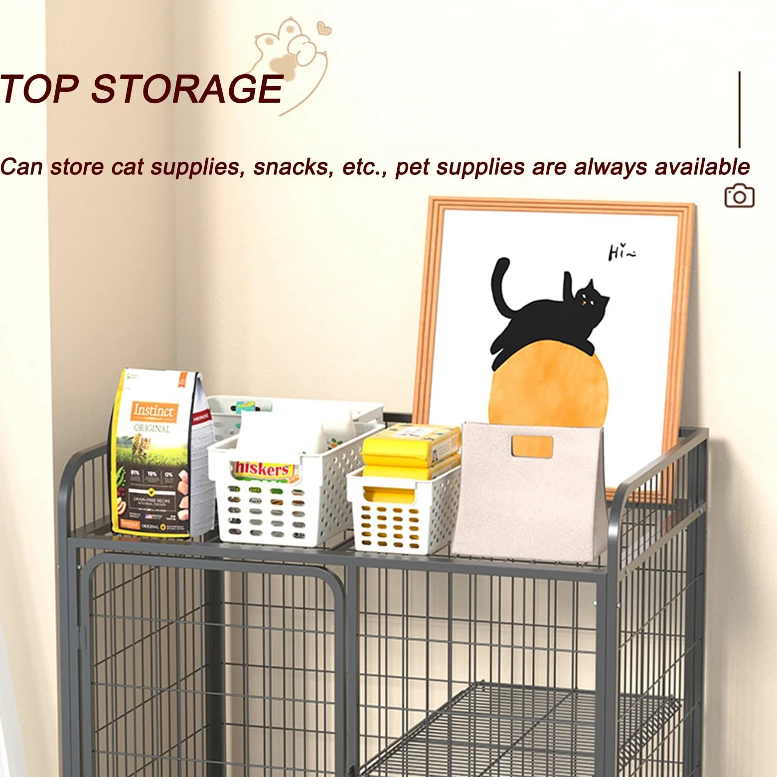 Grande gabbia per gatti, Gabbia per Gatti da Interno Multifunzionale, con 4 Rotelle Orientabili e vassoio estraibile, prodotti per animali domestici, Gabbia per 1-2 Gatti, Chinchilla(86*60*155cm)