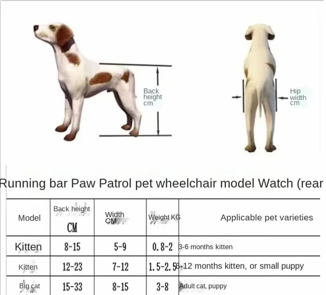 REMEK Passeggini Sedia A Rotelle per Riabilitazione delle Zampe Posteriori di Cane E Cuccioli, Carrello per Cani Anziani Feriti Disabili, Carrellino Adatto per Zampe Posteriori 8 A 30 Cm