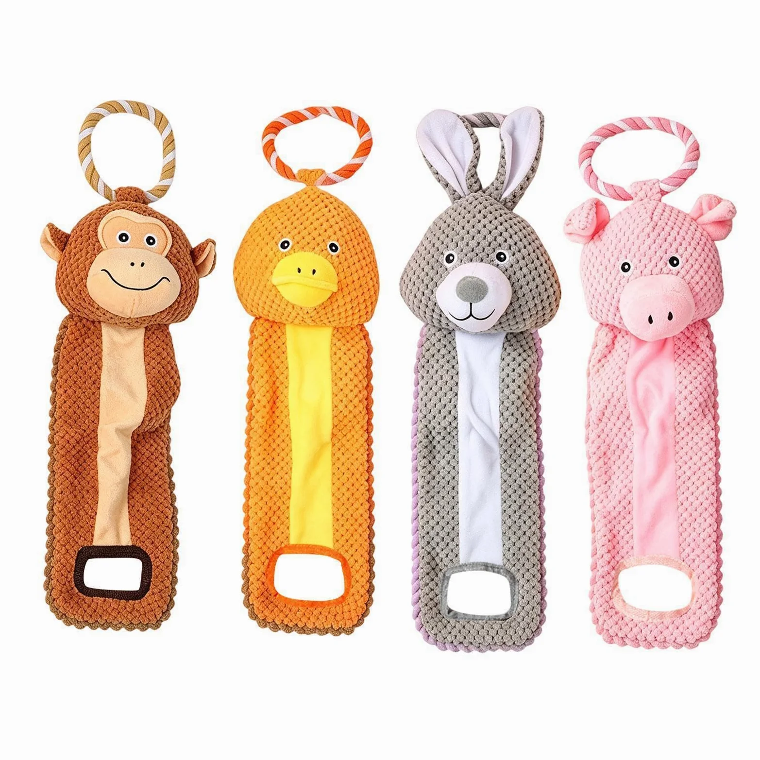 Giocattoli da masticare a cani Interattivo Squittente Resistente Alla | Peluche per cani giocattolo rosicchiabile Contro noia addestramento tiro fune riporto