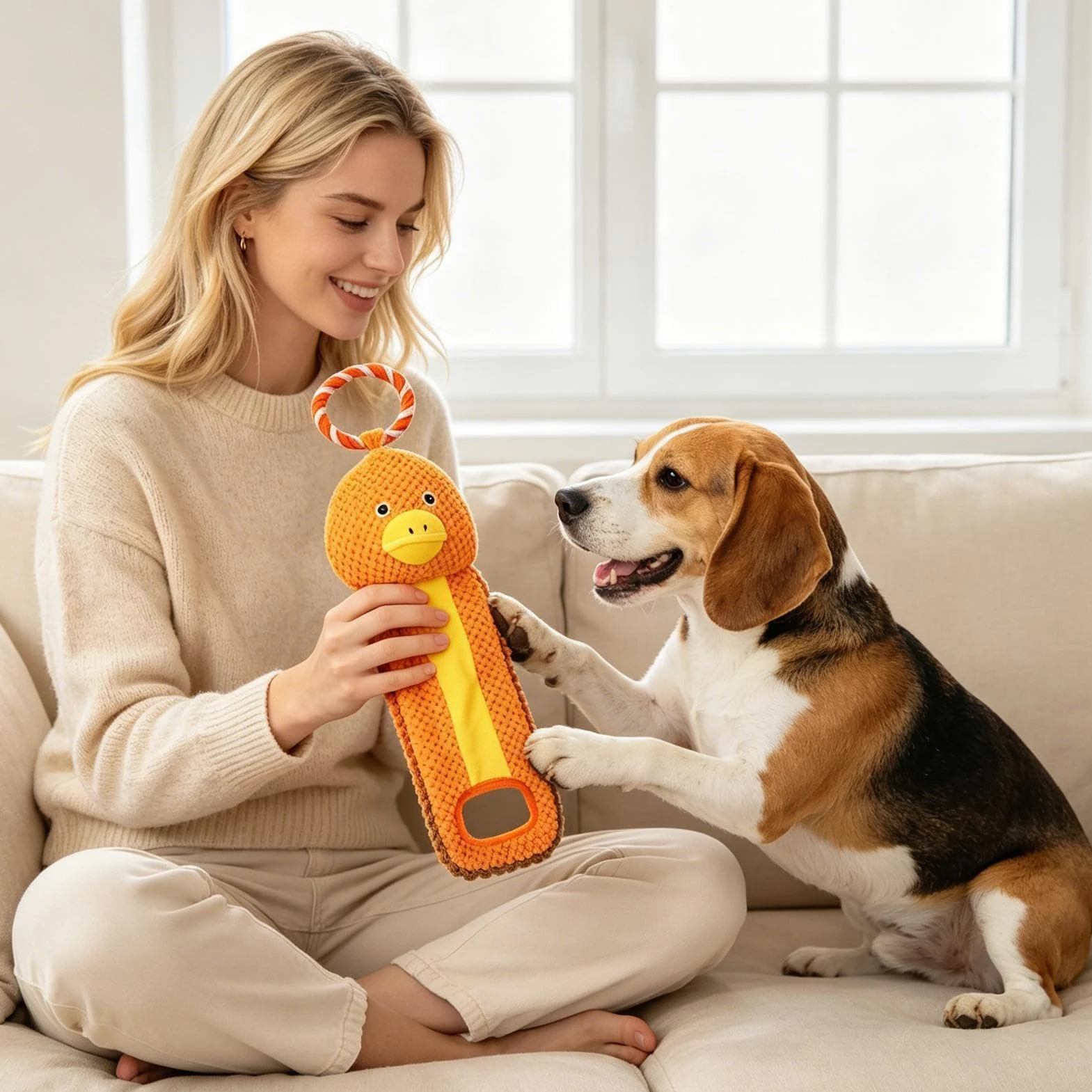 Giocattoli per cani squittisti - Set di 4 per animali domestici | giocattoli di peluche resistenti per cuccioli da masticare - Dressage, contro la noia, casa, viaggi, auto, interni ed ex