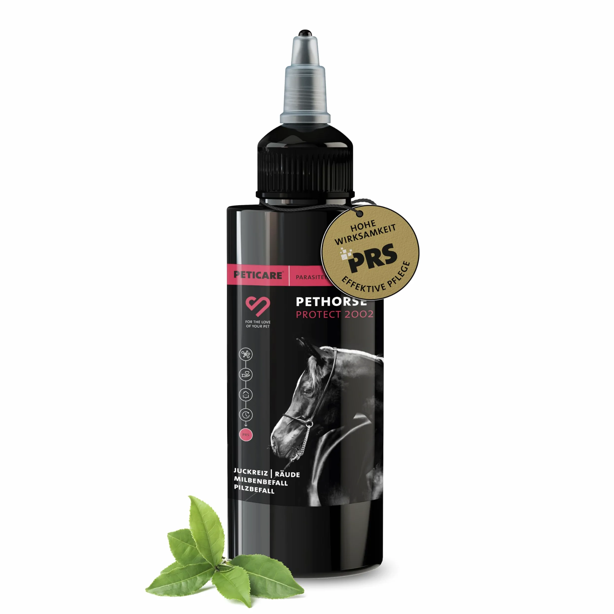 Peticare Lozione Acari Cavalli – Scudo Sollievo Immediato Prurito e Funghi – Senza Insetticidi – con Olio di Cocco e Camomilla – Cura Antiparassitaria