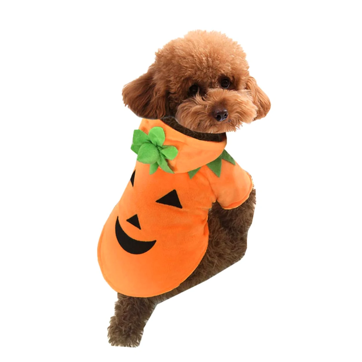 Mogoko Costume da zucca di Halloween per cani e gatti, costume per cosplay per cuccioli, caldo abbigliamento in pile con cappuccio per animali autunnali e invernali (taglia XXXL)