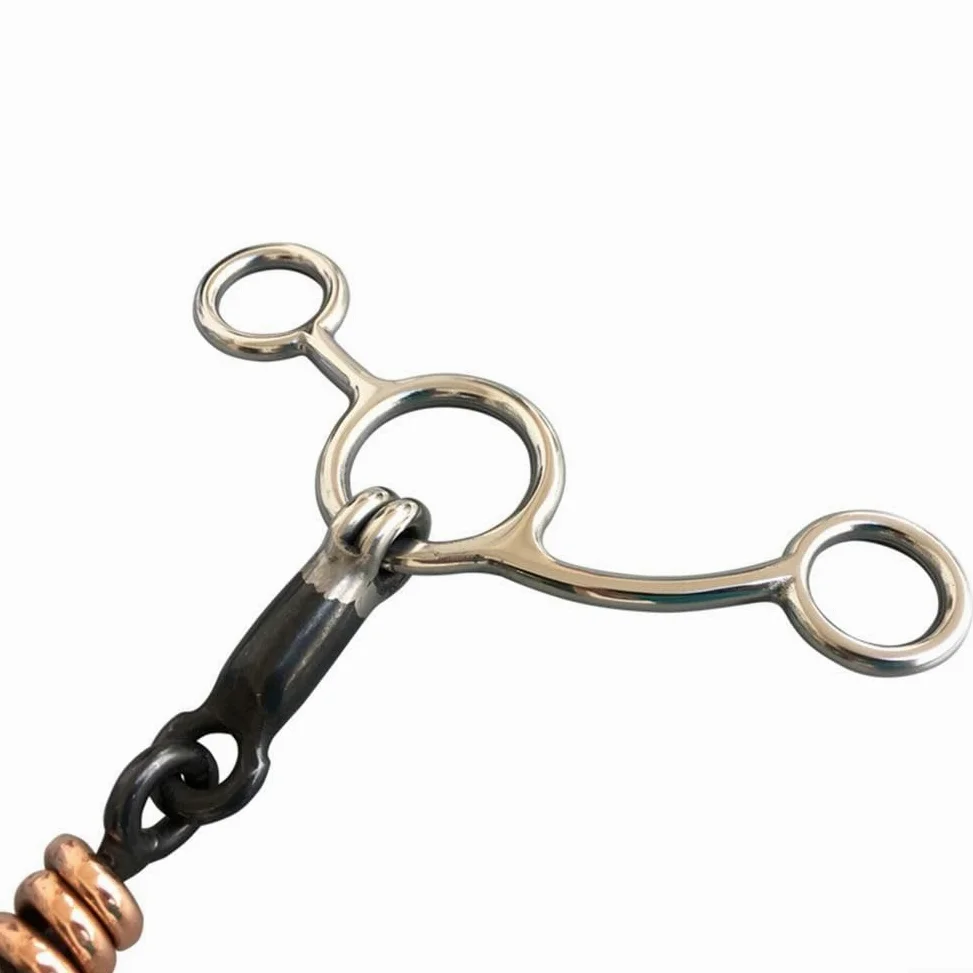 Morso per cavallo in acciaio e rame, morso per guancia completa, lunghezza 13 5 cm