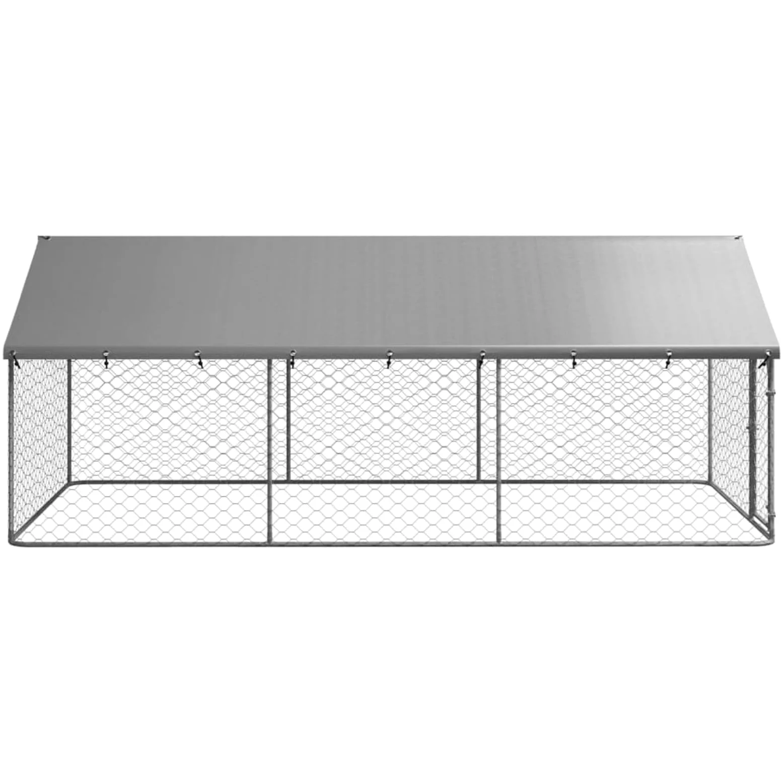 Gabbia per Cani da Esterno con Tetto 400x200x150 cm